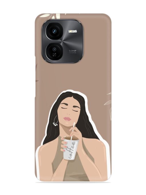 Girl With Coffee Snap Case for Iqoo Z9X (5G)