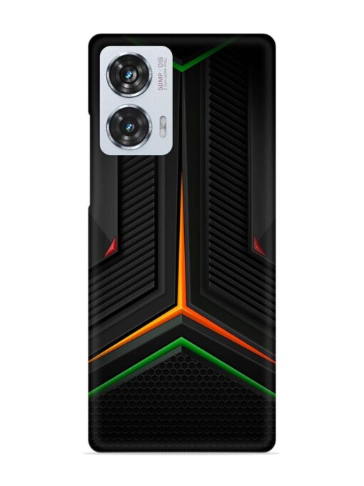 Orange Triangle Light Snap Case for Motorola Moto Edge 50 Fusion (5G) Zapvi