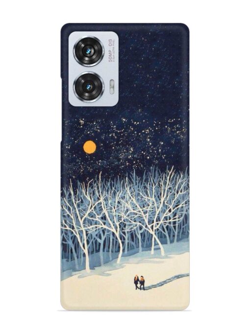 Full Moon Snowshoe Tour Snap Case for Motorola Moto Edge 50 Fusion (5G)