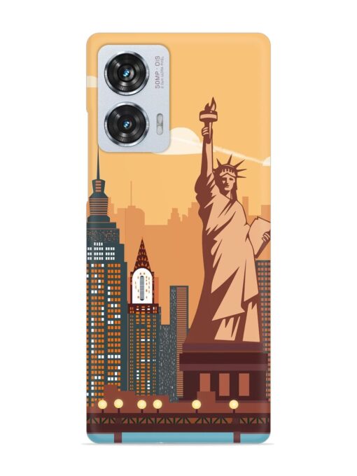 New York Statue Of Liberty Architectural Scenery Snap Case for Motorola Moto Edge 50 Fusion (5G)