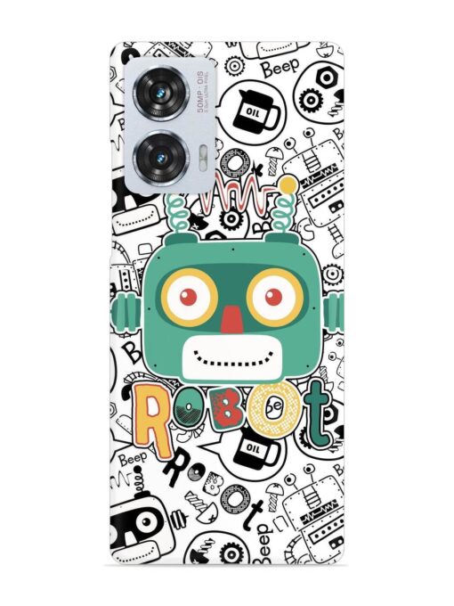 Robot Modern Seamless Pattern Snap Case for Motorola Moto Edge 50 Fusion (5G)