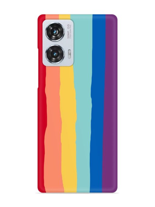 Rainbow Genuine Liquid Snap Case for Motorola Moto Edge 50 Fusion (5G)