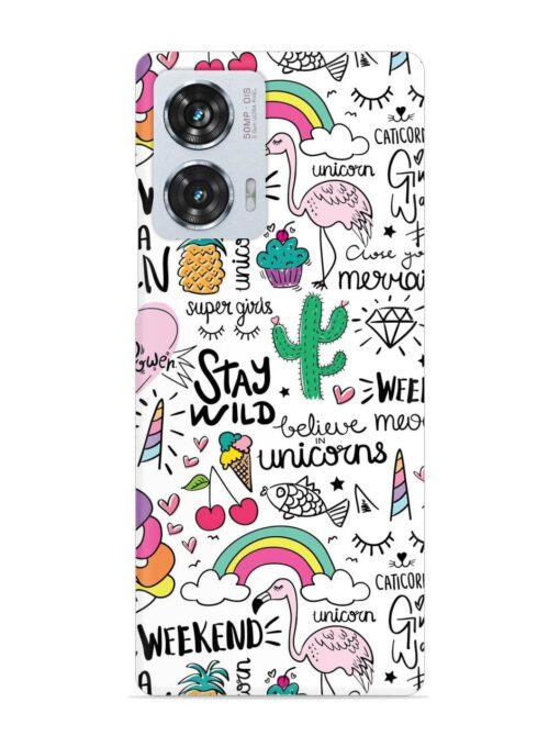 Unicorn Ice Cream Snap Case for Motorola Moto Edge 50 Fusion (5G) Zapvi