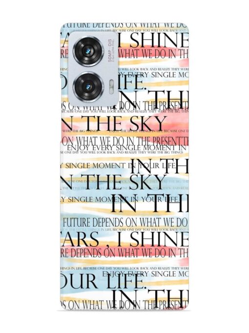 Seamless Slogans Pattern Snap Case for Motorola Moto Edge 50 Fusion (5G)