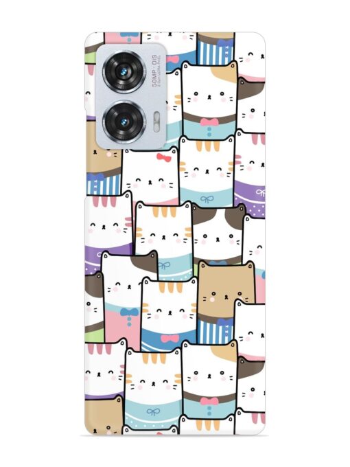 Cute Adorable Cat Snap Case for Motorola Moto Edge 50 Fusion (5G) Zapvi