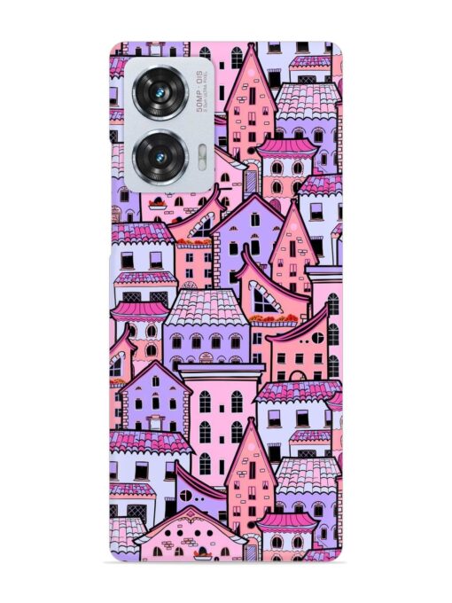 Seamless Pattern Houses Snap Case for Motorola Moto Edge 50 Fusion (5G) Zapvi