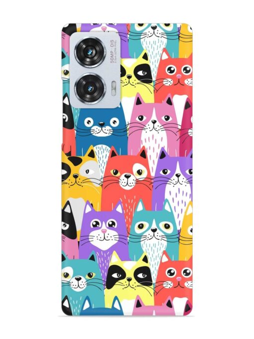 Funny Cartoon Cats Snap Case for Motorola Moto Edge 50 Fusion (5G) Zapvi