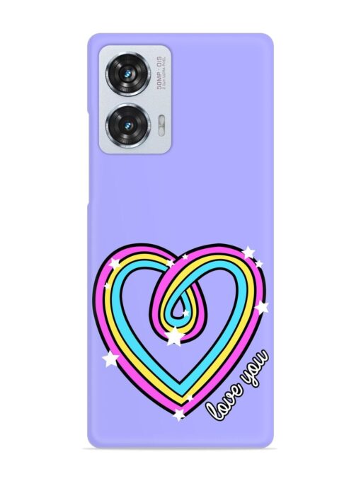 Colorful Rainbow Heart Snap Case for Motorola Moto Edge 50 Fusion (5G)