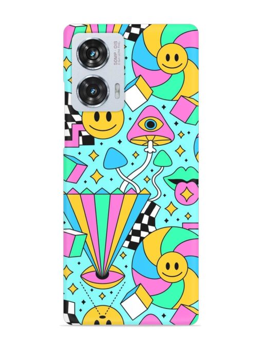 Trippy Rainbow 60S Snap Case for Motorola Moto Edge 50 Fusion (5G) Zapvi