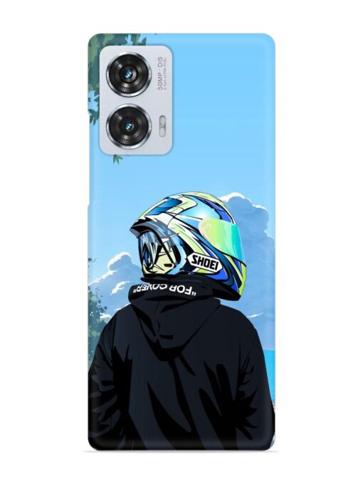 Rider With Helmet Snap Case for Motorola Moto Edge 50 Fusion (5G) Zapvi