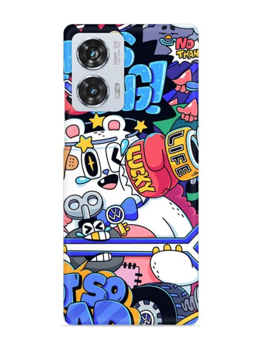 Universal Doodle Snap Case for Motorola Moto Edge 50 Fusion (5G) Zapvi