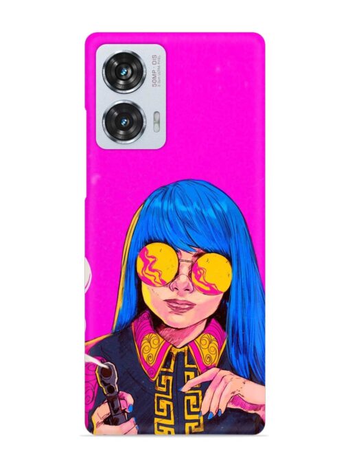 Aesthetic Anime Girl Snap Case for Motorola Moto Edge 50 Fusion (5G)