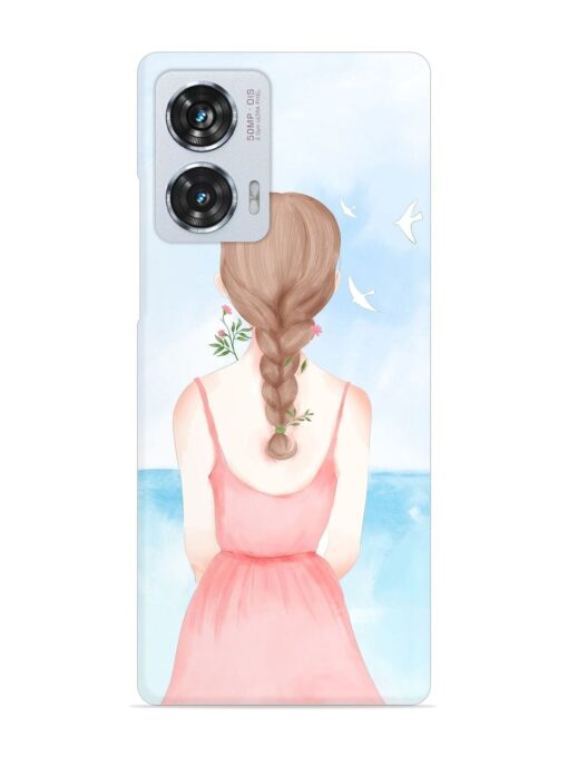 Watercolor Girl Vector Snap Case for Motorola Moto Edge 50 Fusion (5G) Zapvi