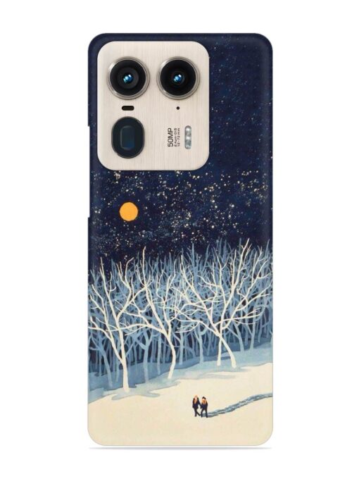 Full Moon Snowshoe Tour Snap Case for Motorola Moto Edge 50 Ultra (5G)