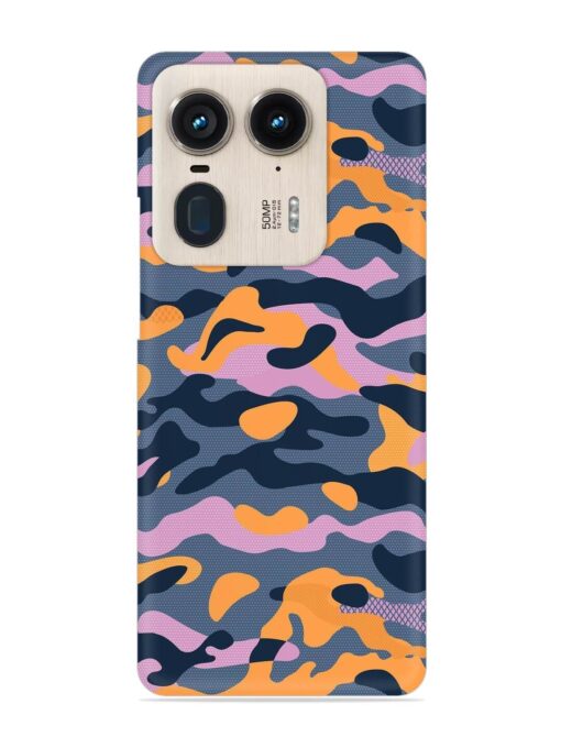 Camouflage Army Military English Orange Art Snap Case for Motorola Moto Edge 50 Ultra (5G)