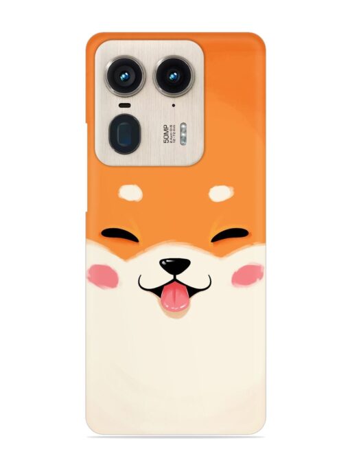 Cute Dog Face Vector Snap Case for Motorola Moto Edge 50 Ultra (5G)