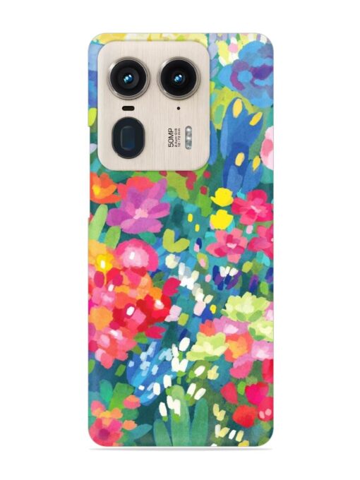 Watercolor Flower Art Snap Case for Motorola Moto Edge 50 Ultra (5G)