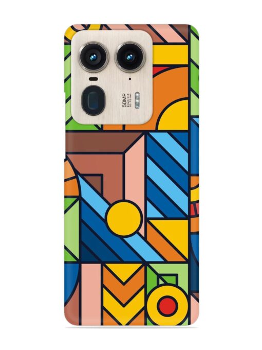 Colorful Geometric Snap Case for Motorola Moto Edge 50 Ultra (5G)