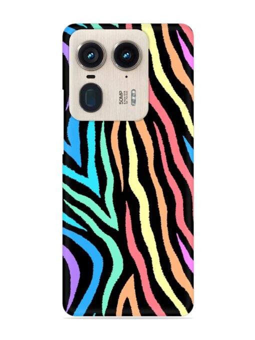 Colorful Abstract Zebra Snap Case for Motorola Moto Edge 50 Ultra (5G)