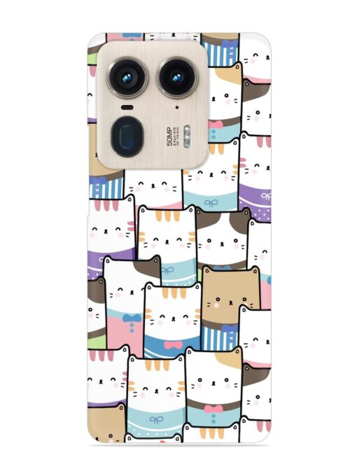 Cute Adorable Cat Snap Case for Motorola Moto Edge 50 Ultra (5G)