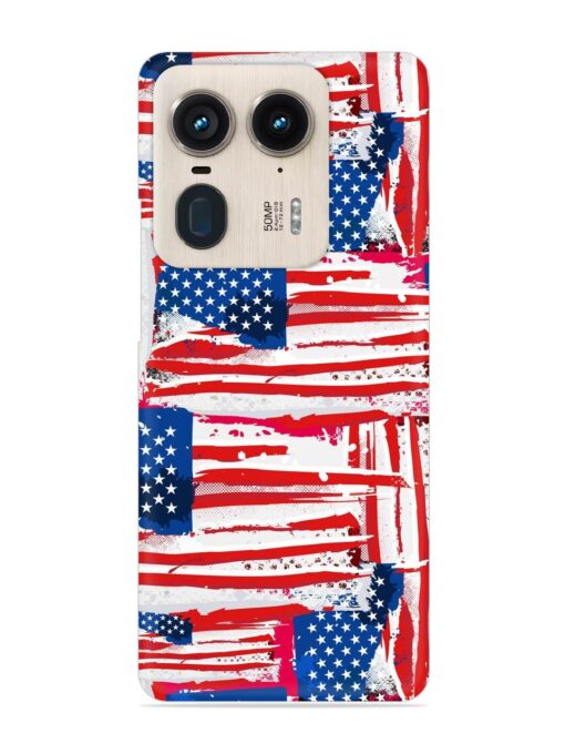 Usa Flag Seamless Snap Case for Motorola Moto Edge 50 Ultra (5G)