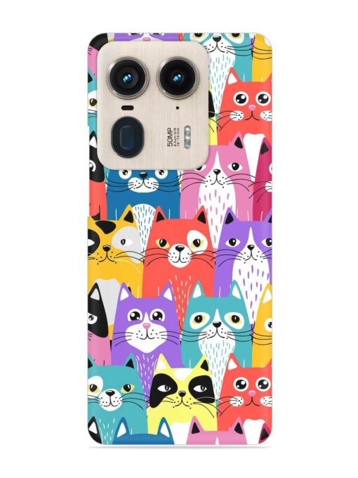 Funny Cartoon Cats Snap Case for Motorola Moto Edge 50 Ultra (5G)