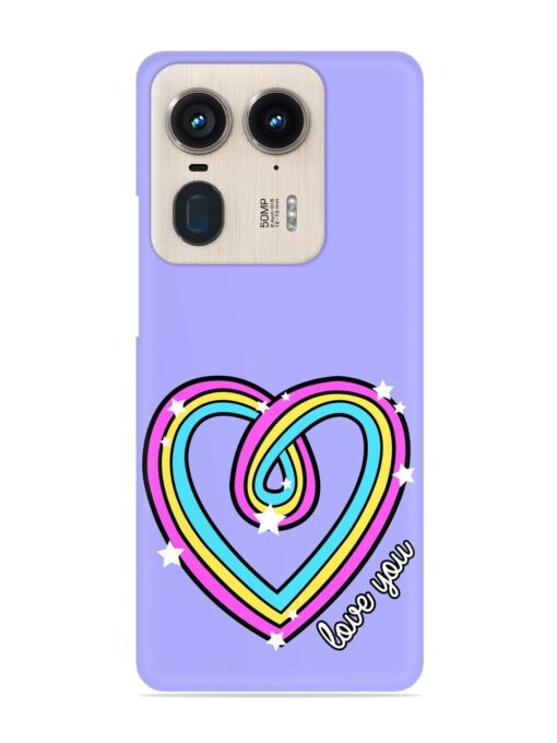 Colorful Rainbow Heart Snap Case for Motorola Moto Edge 50 Ultra (5G)