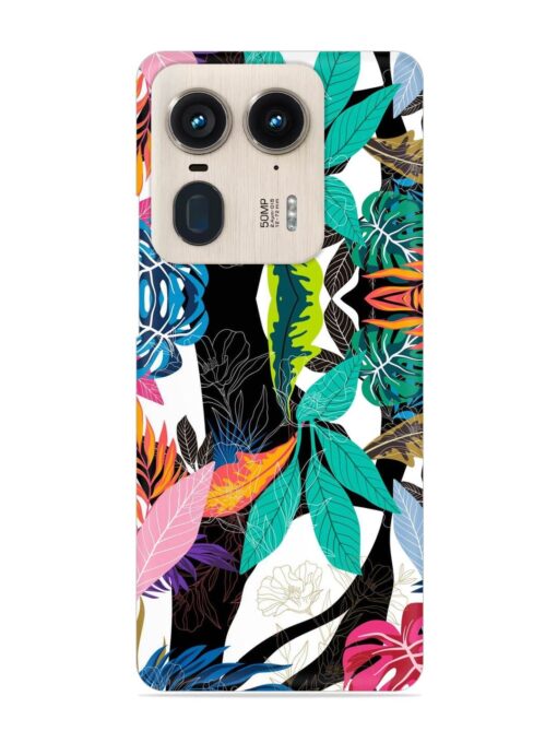 Floral Pattern Bright Snap Case for Motorola Moto Edge 50 Ultra (5G)