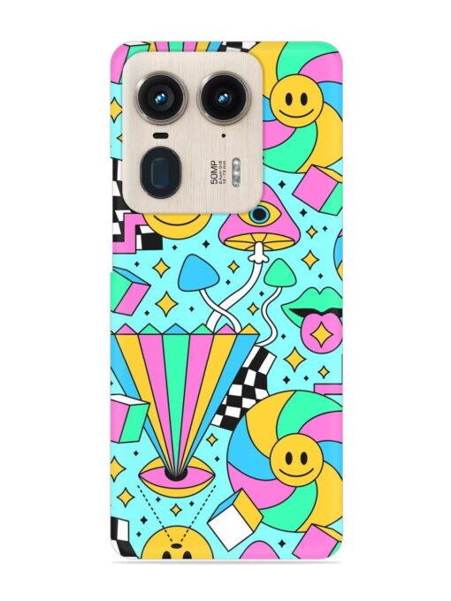 Trippy Rainbow 60S Snap Case for Motorola Moto Edge 50 Ultra (5G)