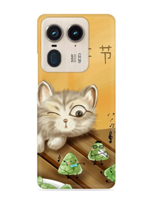 Cat Scorpion Dancing Snap Case for Motorola Moto Edge 50 Ultra (5G)