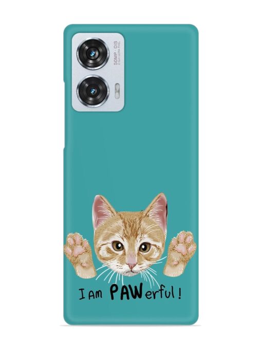 Typography Slogan Cat Snap Case for Motorola Moto G85 (5G)