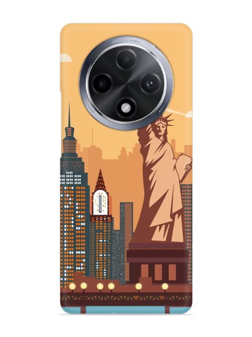 New York Statue Of Liberty Architectural Scenery Snap Case for Oppo F27 Pro Plus (5G) Zapvi