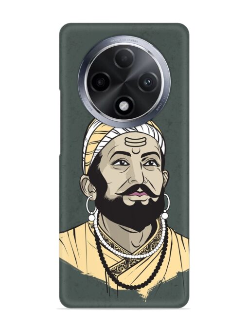 Shivaji Maharaj Vector Art Snap Case for Oppo F27 Pro Plus (5G) Zapvi