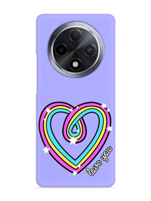 Colorful Rainbow Heart Snap Case for Oppo F27 Pro Plus (5G) Zapvi