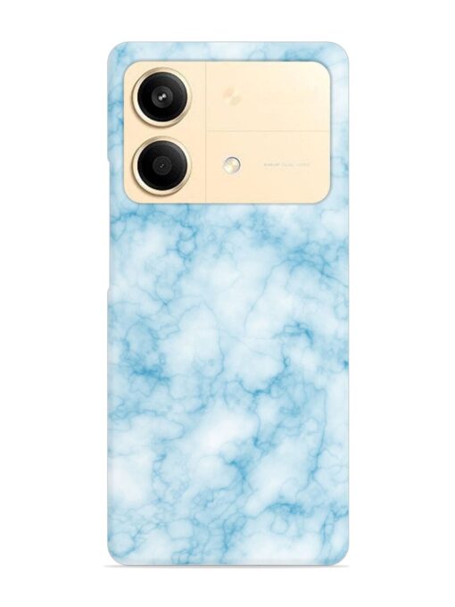 Blue White Natural Marble Snap Case for Poco X6 Neo (5G) Zapvi