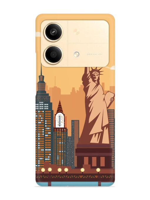 New York Statue Of Liberty Architectural Scenery Snap Case for Poco X6 Neo (5G) Zapvi