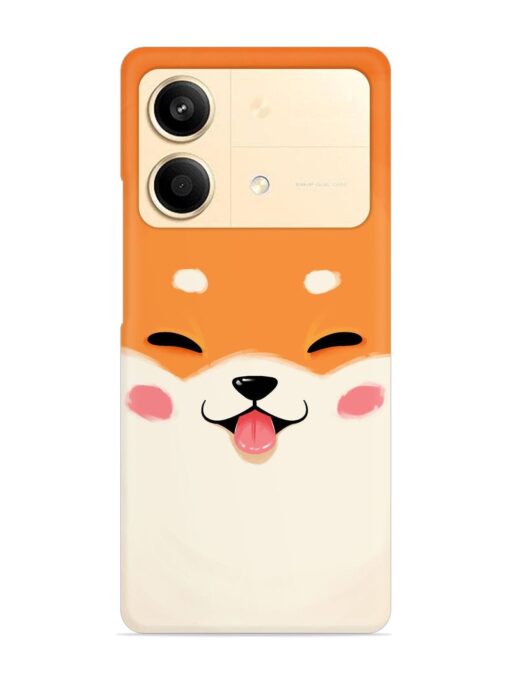 Cute Dog Face Vector Snap Case for Poco X6 Neo (5G)