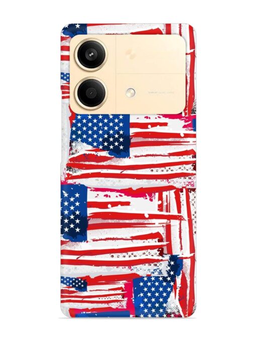 Usa Flag Seamless Snap Case for Poco X6 Neo (5G)