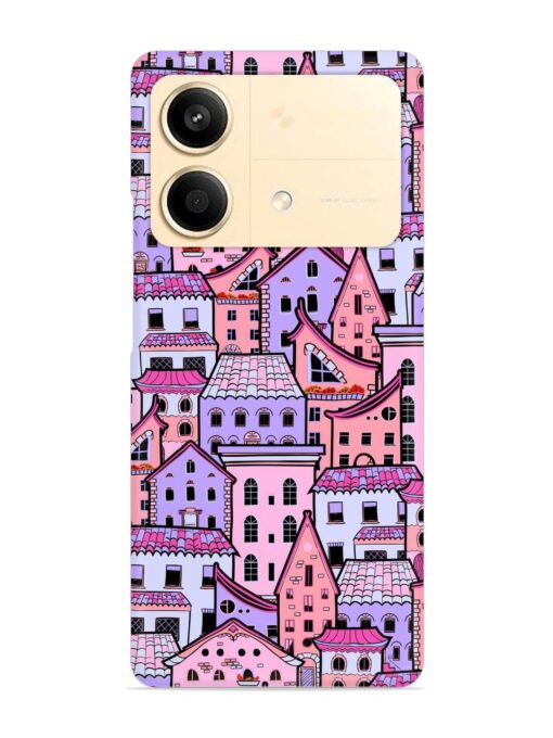 Seamless Pattern Houses Snap Case for Poco X6 Neo (5G)