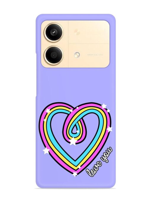 Colorful Rainbow Heart Snap Case for Poco X6 Neo (5G)