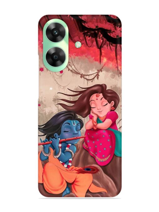 Radhe Krishna Water Art Snap Case for Realme C61 Zapvi