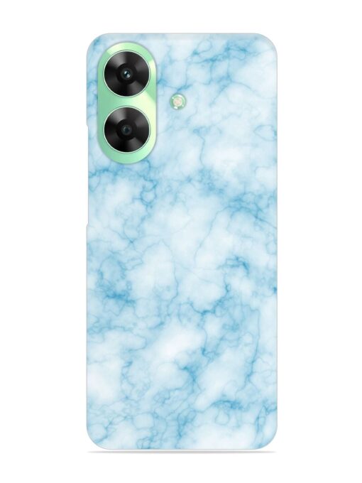 Blue White Natural Marble Snap Case for Realme C61 Zapvi