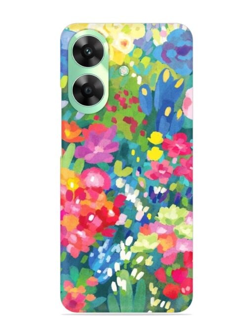 Watercolor Flower Art Snap Case for Realme C61 Zapvi