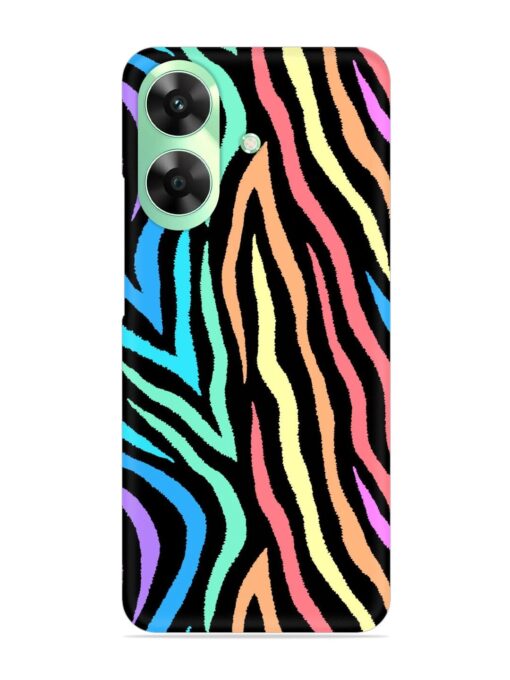 Colorful Abstract Zebra Snap Case for Realme C61 Zapvi