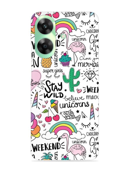 Unicorn Ice Cream Snap Case for Realme C61 Zapvi