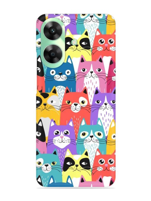 Funny Cartoon Cats Snap Case for Realme C61 Zapvi