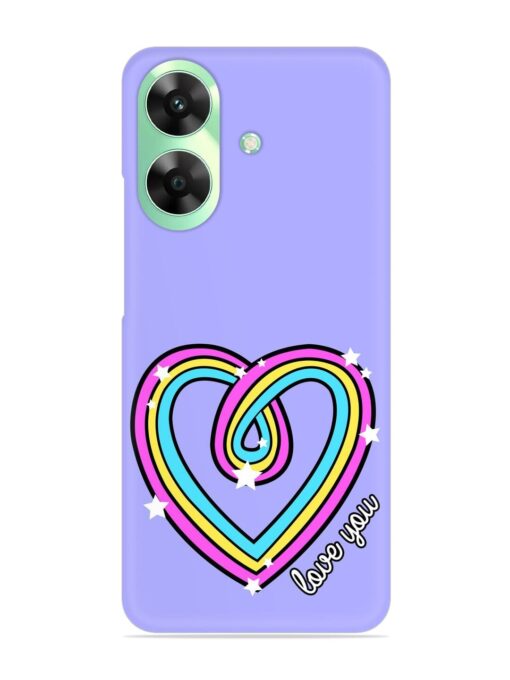 Colorful Rainbow Heart Snap Case for Realme C61