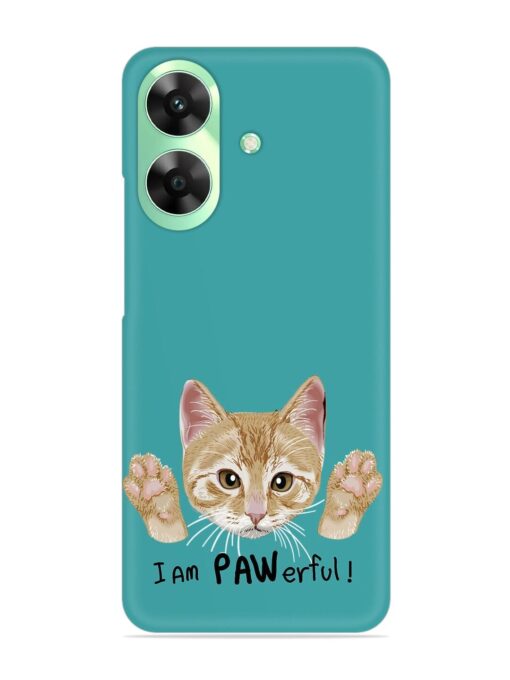 Typography Slogan Cat Snap Case for Realme C61 Zapvi