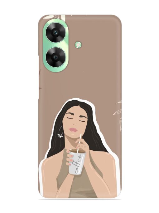 Girl With Coffee Snap Case for Realme C61 Zapvi