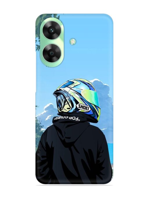 Rider With Helmet Snap Case for Realme C61 Zapvi